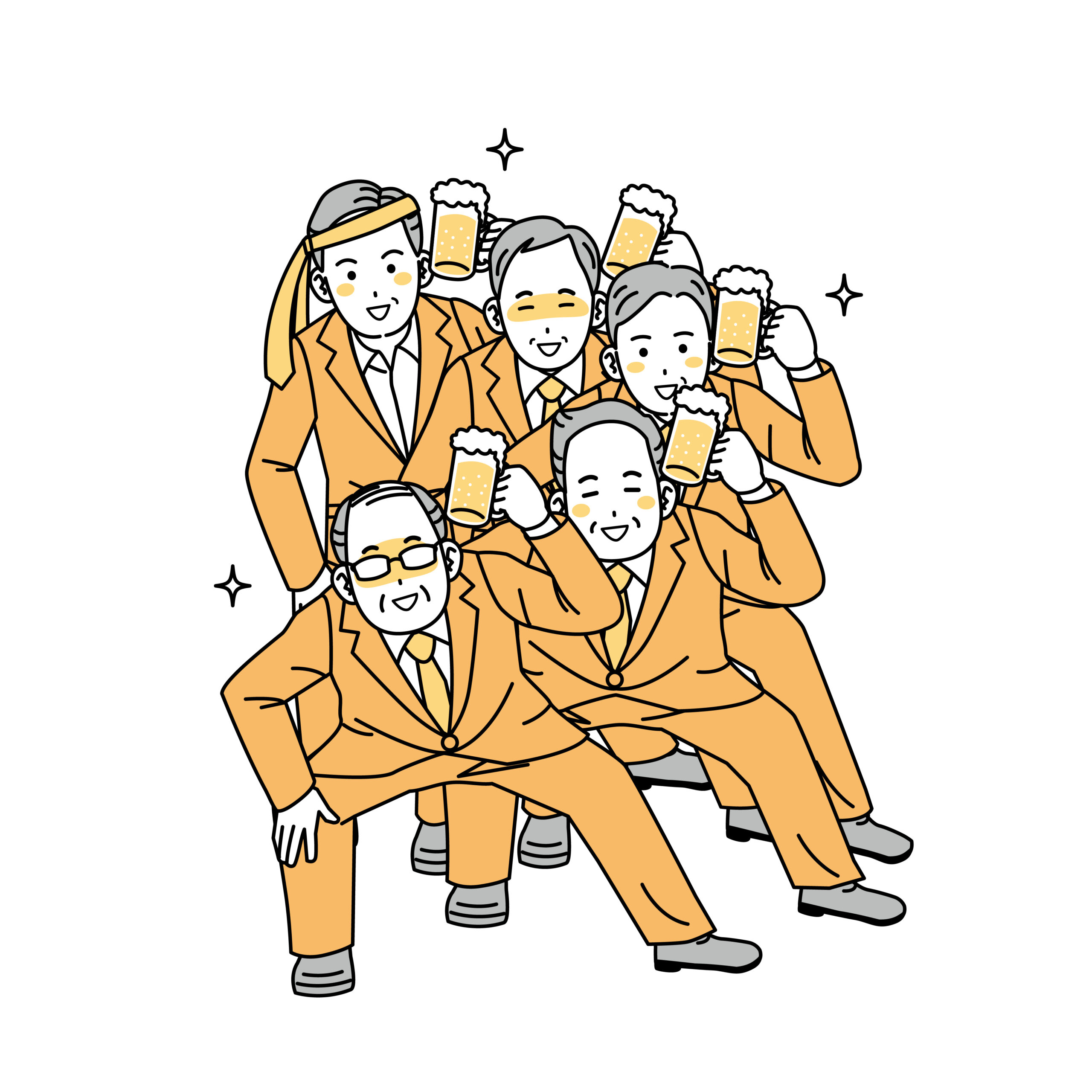 顔の赤い酔っ払い